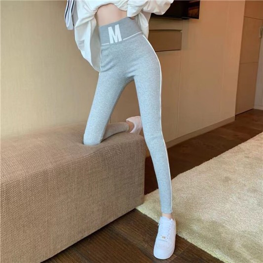 高腰紧身运动长裤